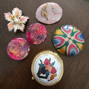 Colorful Enamel Brooch Earrings And Cloisonne Bundle